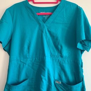 NWOT Grey’s Anatomy women’s scrub top, teal, XL